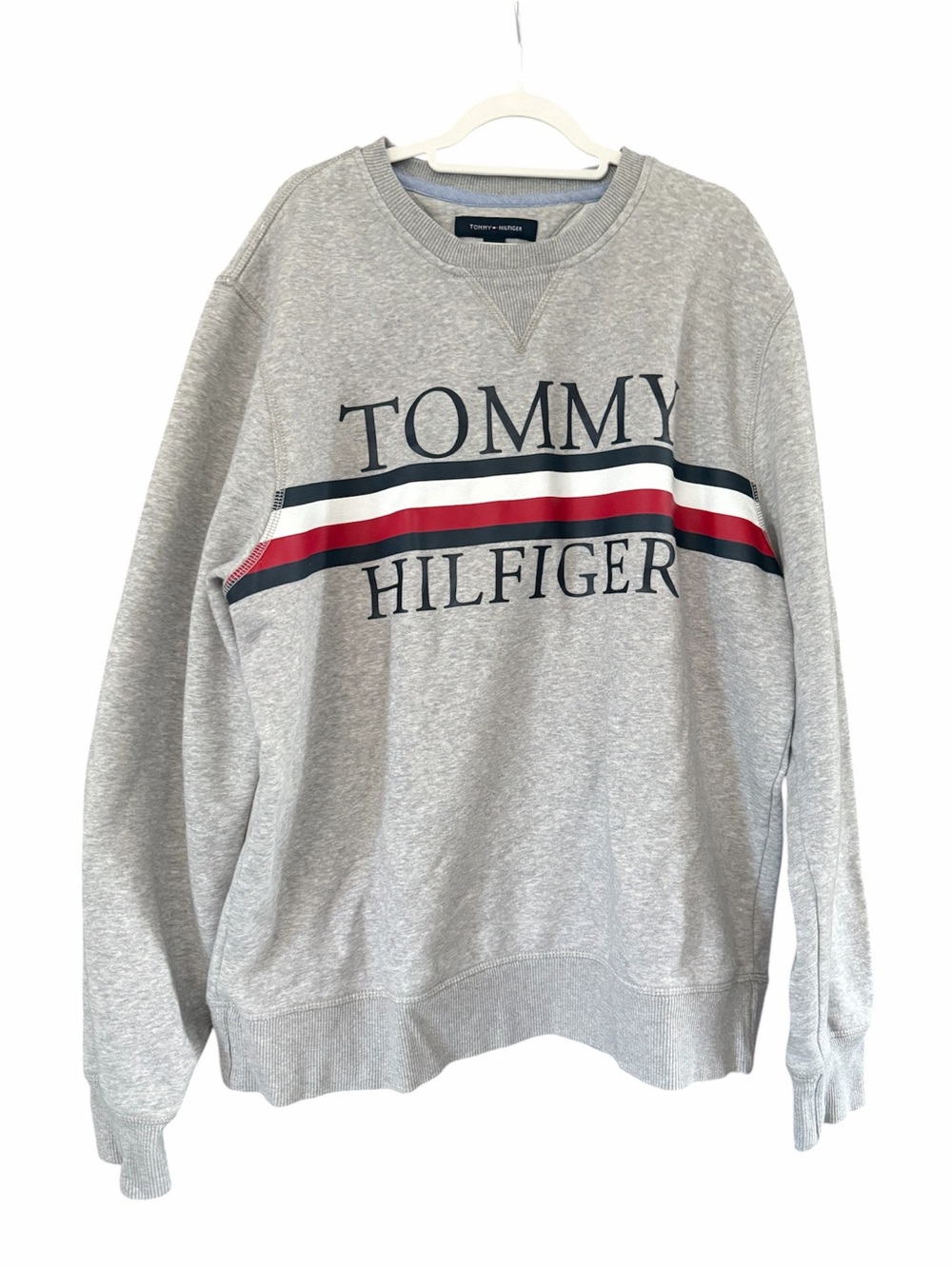 Tommy Hilfiger Gray Sweatshirt Crewneck Large